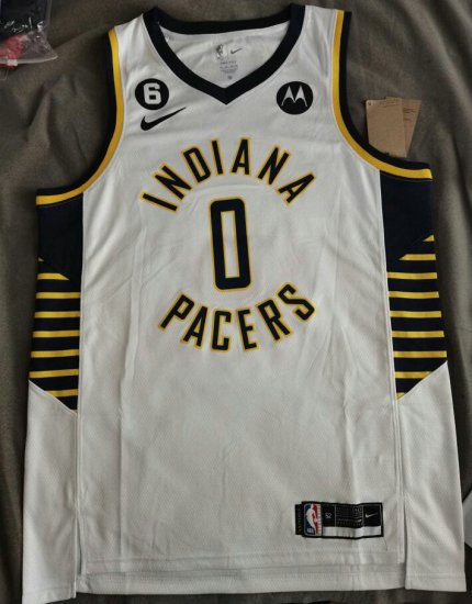 Maillot de Basket #0 Haliburton Pacers Blanc